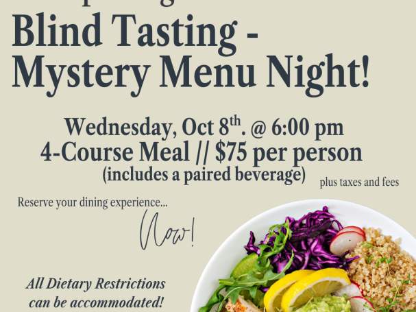 Blind Tasting - Mystery Menu Night! Restaurant Week Special!
