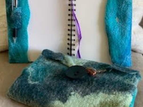 Wet Felt Journal Cover w/ Linda