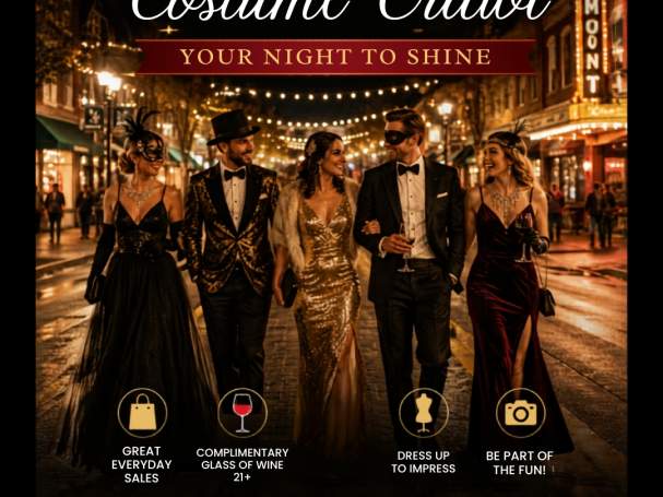DressUp Downtown Gala Costume Crawl - FREE Glass of Wine