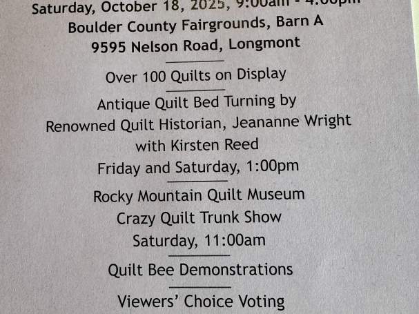 Longmont Quilt Guild Quilt Show