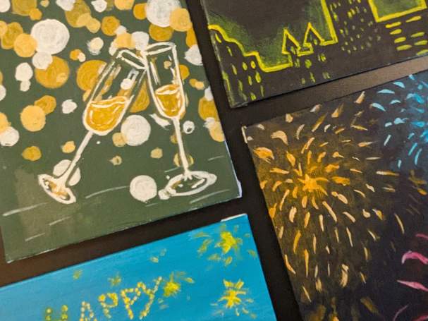 New Year's Eve Happy Hour Paintings
