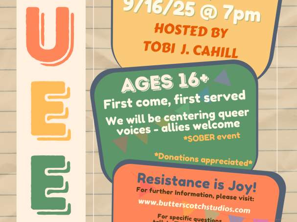QueerVerse | A Free Quarterly Event | Hosted by Tobi J. Cahill | Fall