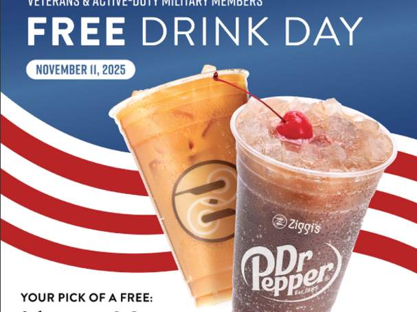 Ziggi's Veteran's Free Drink Day