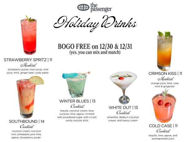 BOGO Free Holiday Drinks 12/30 & 12/31!