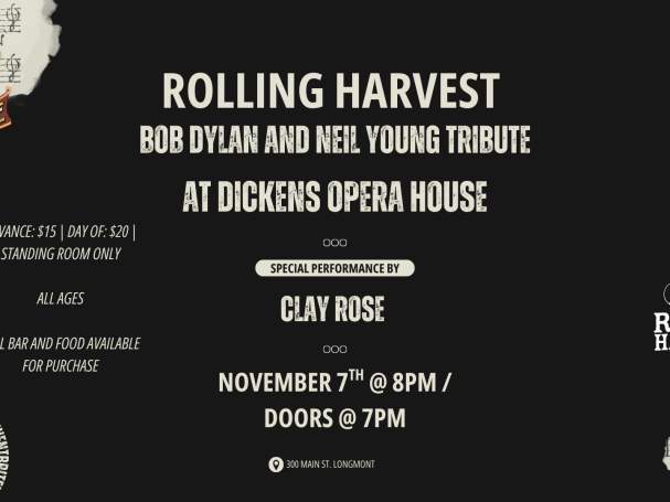 Rolling Harvest w/Clay Rose - Bob Dylan and Neil Young Tribute
