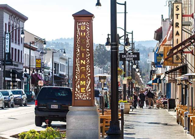 Burlingame Pillar in Downtown Burlingame - Thumbnail