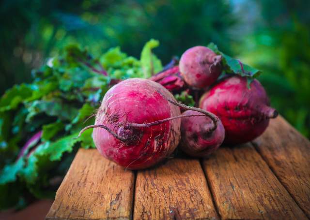 Beet Vegetables on Table by Tracy Lundgren