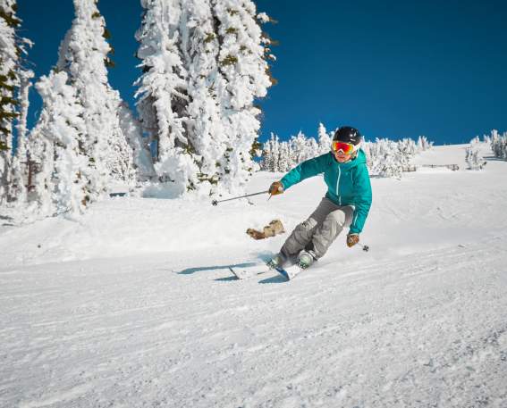 Skiing groomers Grand Targhee