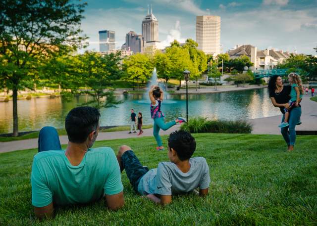 Families enjoy exploring downtown's Central Canal