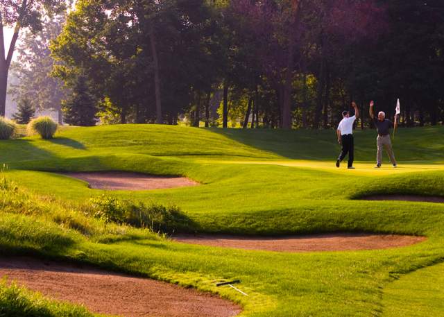Test your golf game on the undulating hills of the Pete Dye-designed Fort Golf Course