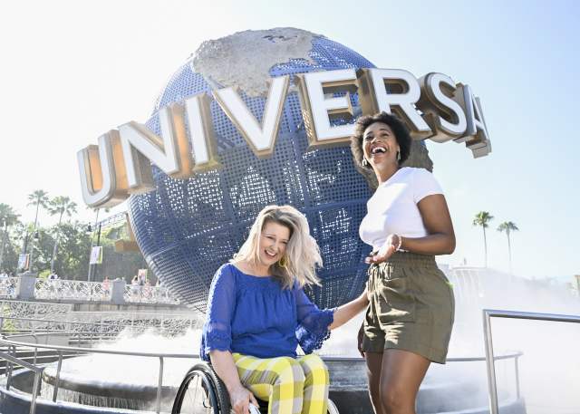 Image of Globe at Universal Studios highlighting accessibility