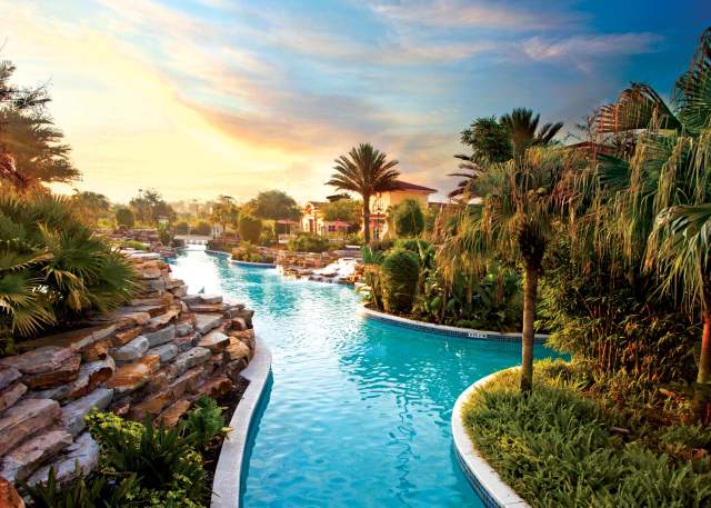 The lazy river at Holiday Inn Club Vacations at Orange Lake Resort
