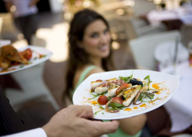 plate of food being served