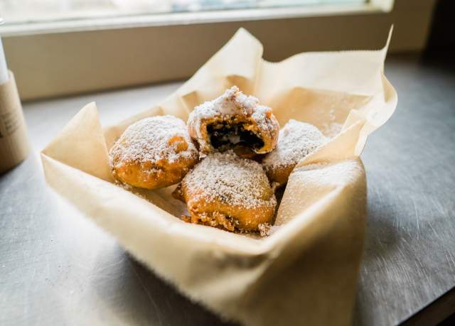 Luca Eats Oreo Beignets
