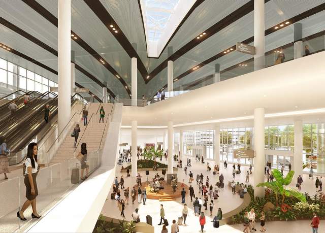 The Jazz Garden at the new Louis Armstrong International Airport