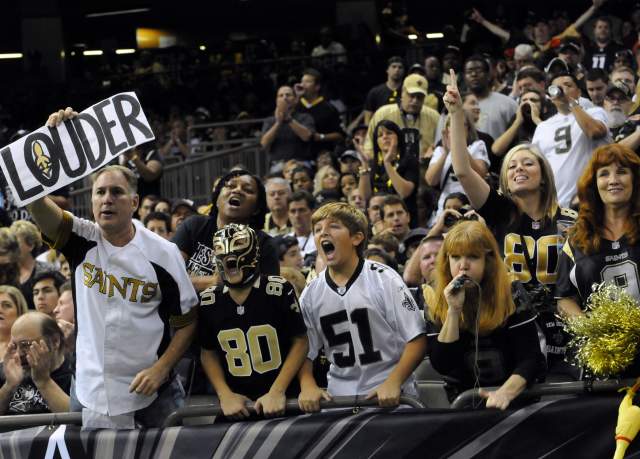 Saints Fans Cheering