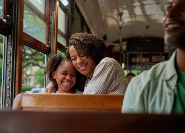 Mother & Daughter on Streetcar
