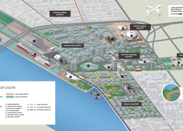 New Orleans Downtown Map - Stylized JPEG