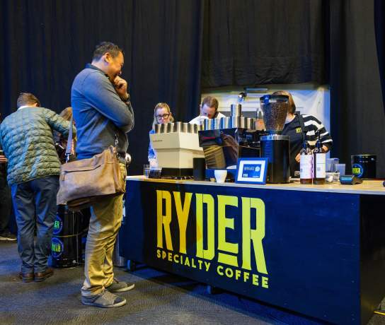 Ryder Specialty Coffee stand set up at Electrify Queenstown Event