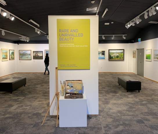 Art display in the Lakes District Museum and Gallery, Arrowtown