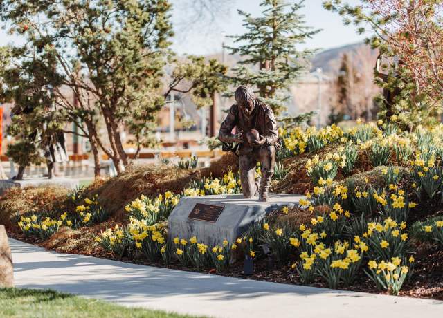 Daffodils in the Shakespeare Garden at the Beverley Center for the Arts