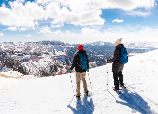 Snowshoe Hiking in Cedar Breaks National Monument, Utah