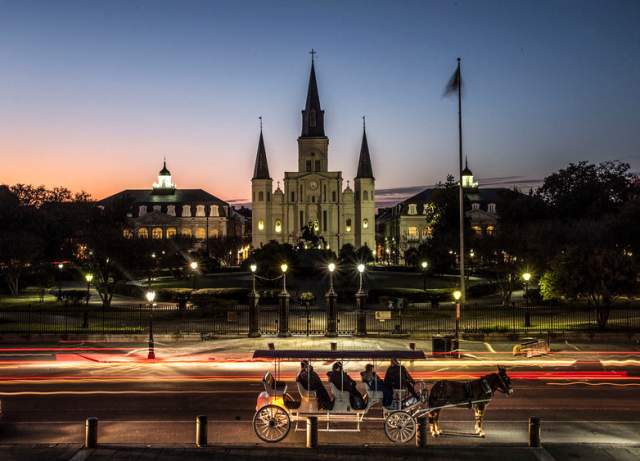 Jackson Square at sunset