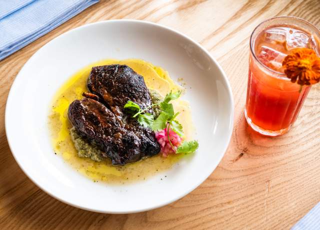 Mister Mao - Smoked Raines Farm Wagyu, Tomatillo, Smothered Chickpea
