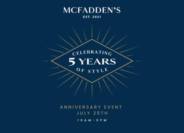 McFadden's 5-Year Anniversary Sales Event