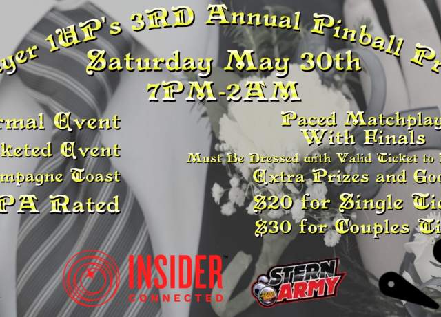 Player 1UP's 3rd Annual Pinball Prom