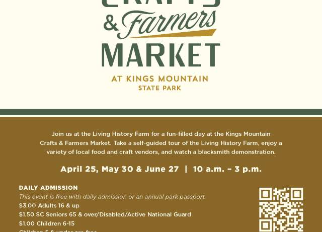 Crafts & Farmers Market at Kings Mountain State Park