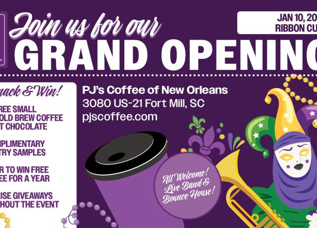 Grand Opening - PJ's Coffee of New Orleans