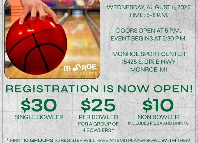 Bowling with Eastern Mich Univ Eagles Women's Basketball Team