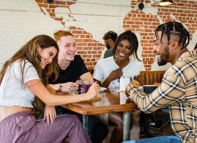 Friends at Reve Coffee Roasters