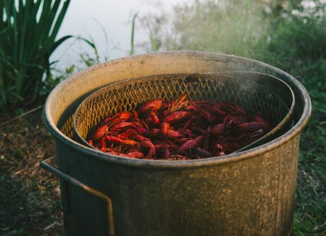 Pot of Boiled Crawfish