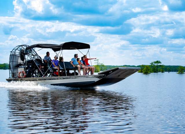 Family on an Airboat