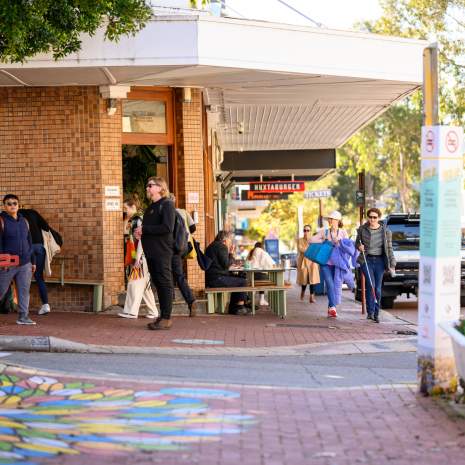 People walking down Beaufort Street, Mount Lawley in Perth City