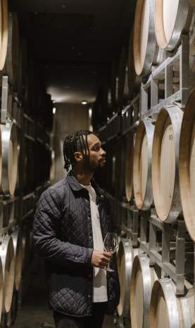 50th Parallel Estate Winery Barrel Room