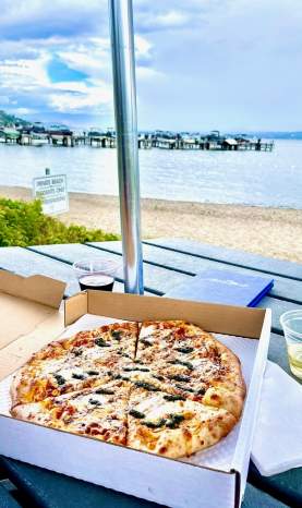 Pizza at Frind Winery
