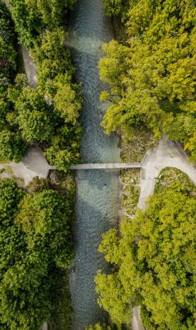 An overhead shot of the Arrowtown Millennium Walk