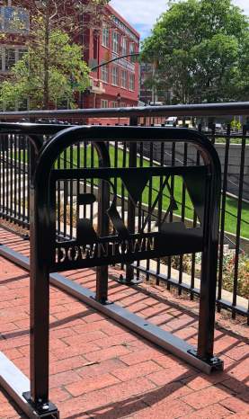 Downtown Richmond Bike Racks at Turning Basin