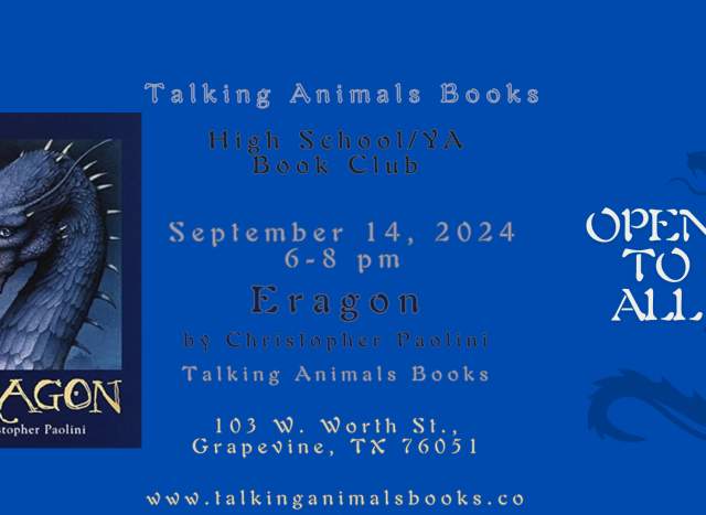 September Teen Book Club at Talking Animals Books