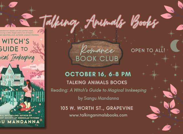 October Romance Book Club at Talking Animals Books