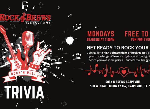 Monday Night Rock N' Roll Trivia at Rock & Brews