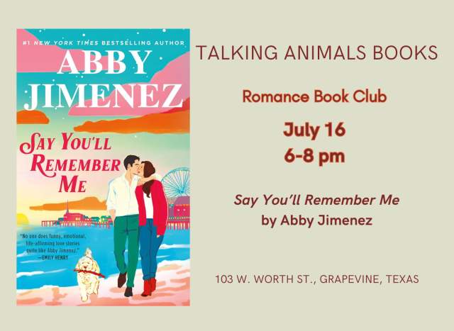 Romance Book Club at Talking Animals Books