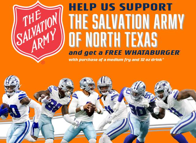 Whataburger, Dallas Cowboys & The Salvation Army of North Texas Fundraiser