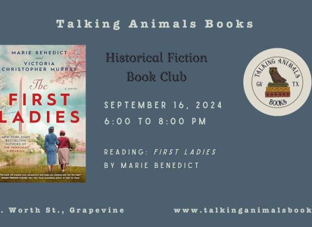 September Historical Fiction Book Club at Talking Animals