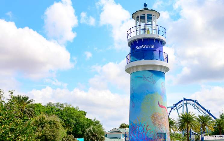 Lighthouse with sea lions at SeaWorld® Orlando