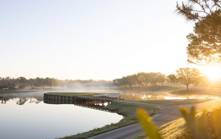 Cypress golf course during morning at Evermore Orlando Resort