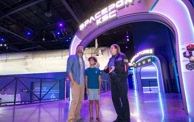 Kennedy Space Center Visitor Complex gateway entrance